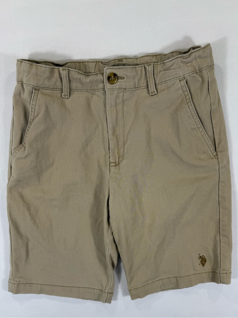 U.S. Polo Assn. Tan Cotton Bermuda Shorts Size 14/16